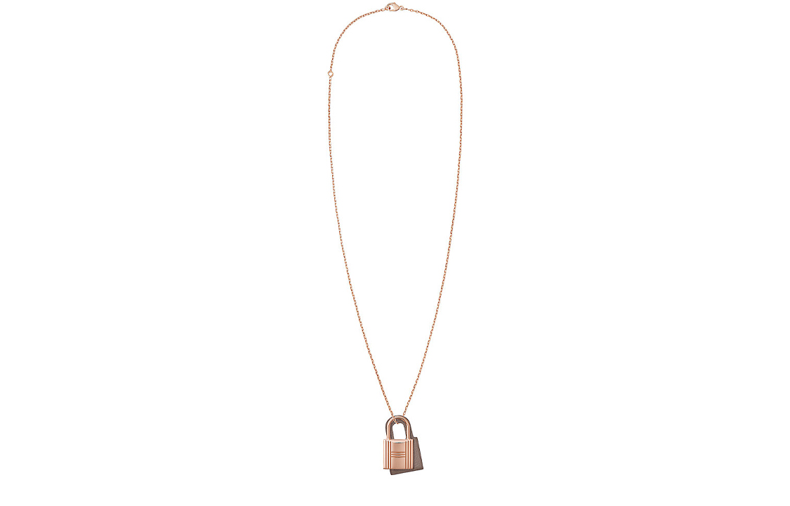 (Women) HERMES O'Kelly Rose Gold Calfskin Necklace for Women. H078852CD18 圖 4
