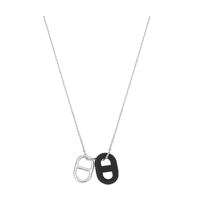 (Women) Hermes O'Maillon Silver/Black Metal Necklace for Women H079528CK89