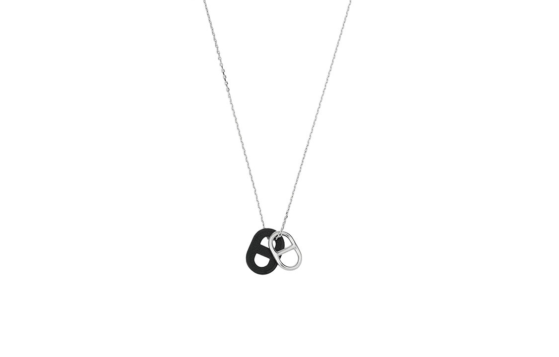 (Women) Hermes O'Maillon Silver/Black Metal Necklace for Women H079528CK89 圖 3