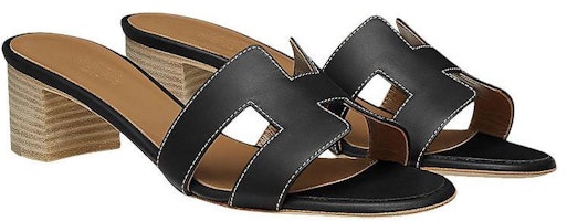 (W) 에르메스 오아시스 블랙 러프 하이힐 오픈토 슬라이드 샌들 H071002Z-01 Lookbook (W) 에르메스 오아시스 블랙 러프 하이힐 오픈토 슬라이드 샌들 H071002Z-01