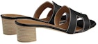 Shop (W) HERMES Oasis 'Hitam Tumit Tinggi Terbuka Selipar Fesyen' H071002Z-01