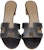 (W) HERMES Oasis 'Hitam Tumit Tinggi Terbuka Selipar Fesyen' H071002Z-01