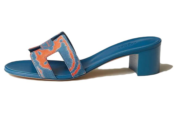 (W) HERMES Oasis 'Blue CMFT Fashion' Slides