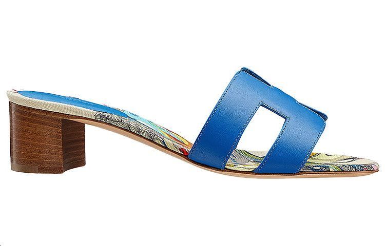 (W) HERMES Oasis 'Blue Print Lining' Slides 圖 2