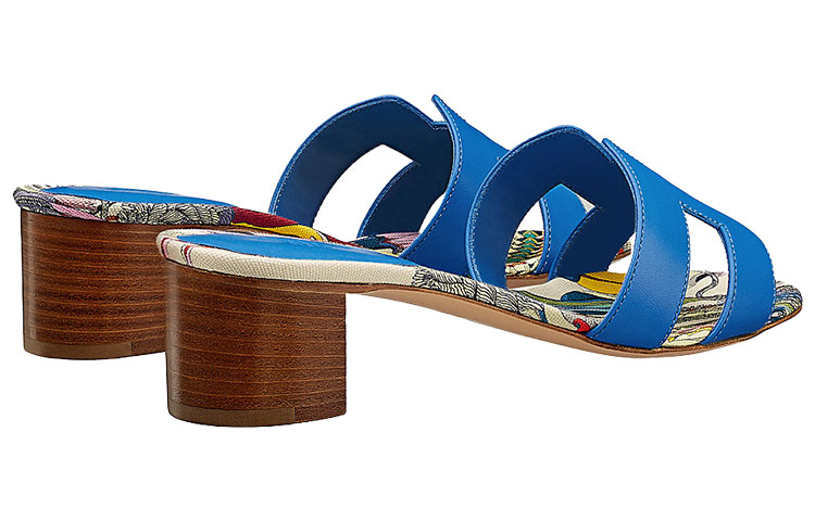 (W) HERMES Oasis 'Blue Print Lining' Slides 圖 4