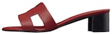 (W) HERMES Oasis 'Burgundy' - Kasut Slip-On Wanita Warna Burgundy H141146Z-D4