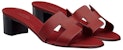 (W) HERMES Oasis 'Burgundy' - Kasut Slip-On Wanita Warna Burgundy H141146Z-D4