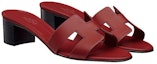 Lookbook (W) HERMES Oasis 'Burgundy' - Kasut Slip-On Wanita Warna Burgundy H141146Z-D4