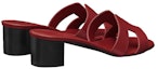 Shop (W) HERMES Oasis 'Burgundy' - Kasut Slip-On Wanita Warna Burgundy H141146Z-D4