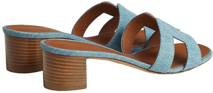 (W) HERMES Oasis 'Denim Open-Toe' Selipar Tumit Tinggi 'Biru Muda' H211250Z-BC Purchase (W) HERMES Oasis 'Denim Open-Toe' Selipar Tumit Tinggi 'Biru Muda' H211250Z-BC