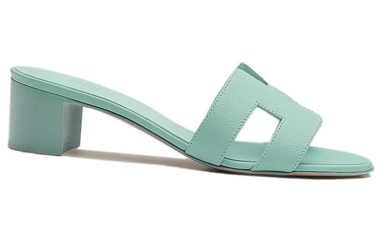 Order (W) HERMES Oasis ''Seafoam Green'' Hoge Hakken Sandalen H151215Z-08