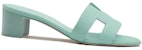 (W) HERMES Oasis 'Hijau Buih Laut' Sandal Tumit Tinggi H151215Z-08