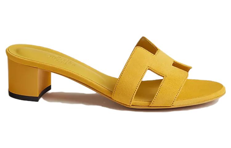 (W) HERMES Oasis 'Yellow Suede' Slides 圖 2