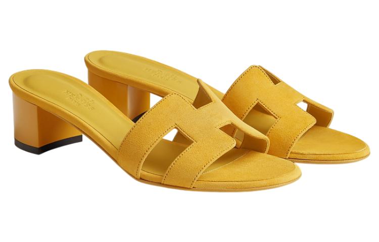 (W) HERMES Oasis 'Yellow Suede' Slides 圖 3