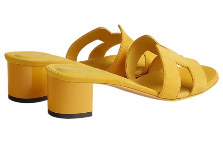 (W) HERMES Oasis 'Yellow Suede' Slides 圖 4