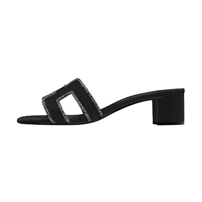 (W) HERMES Oasis Sandal 'Black Crystal'