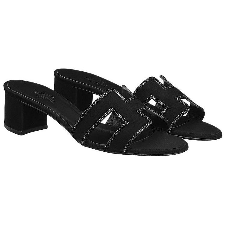 (W) HERMES Oasis Sandal 'Black Crystal' 圖 3