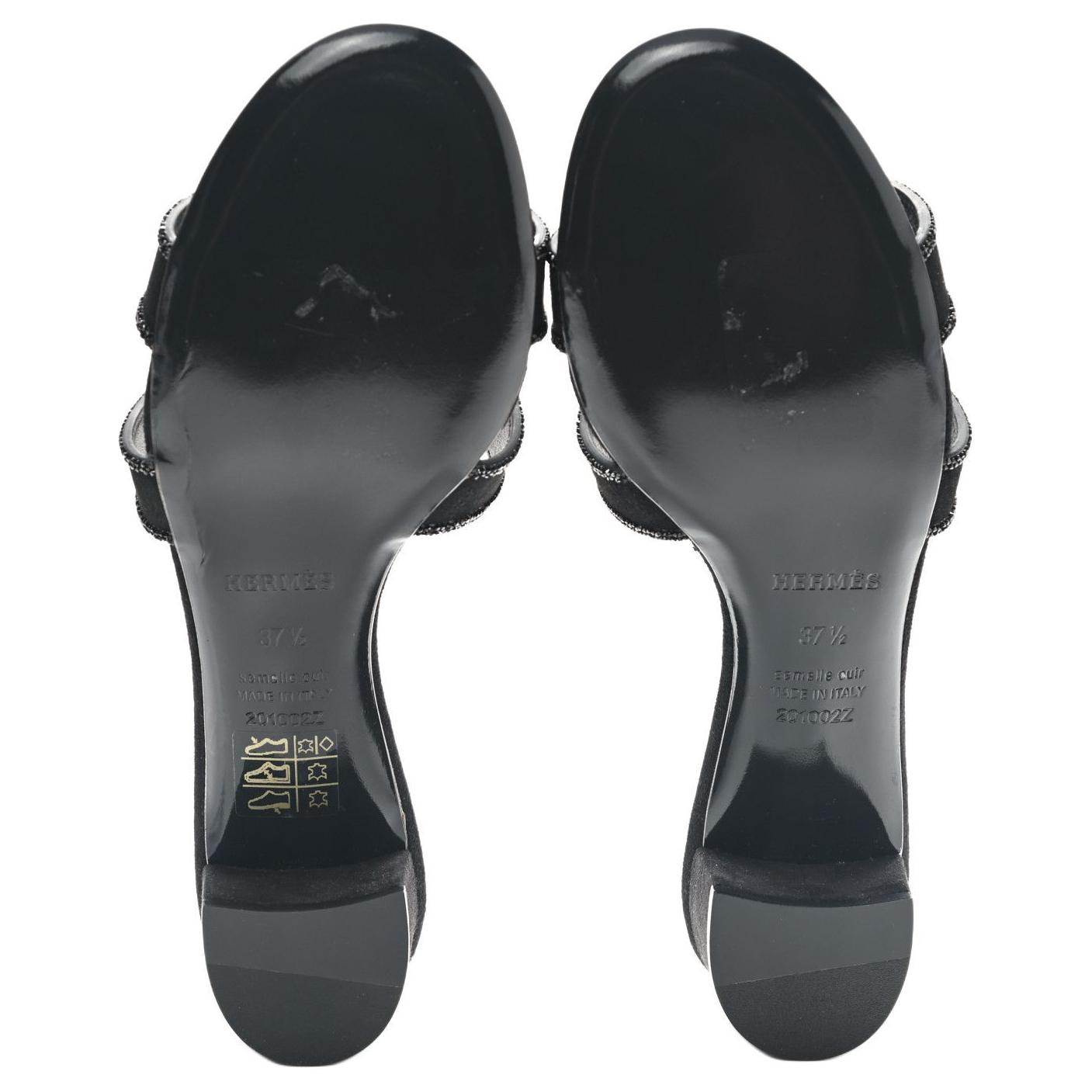 (W) HERMES Oasis Sandal 'Black Crystal' 圖 5