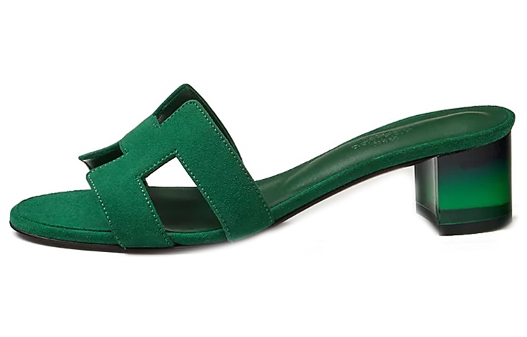 (Women) HERMES Oasis Sandal 'Green Leather' H222110Z-I0