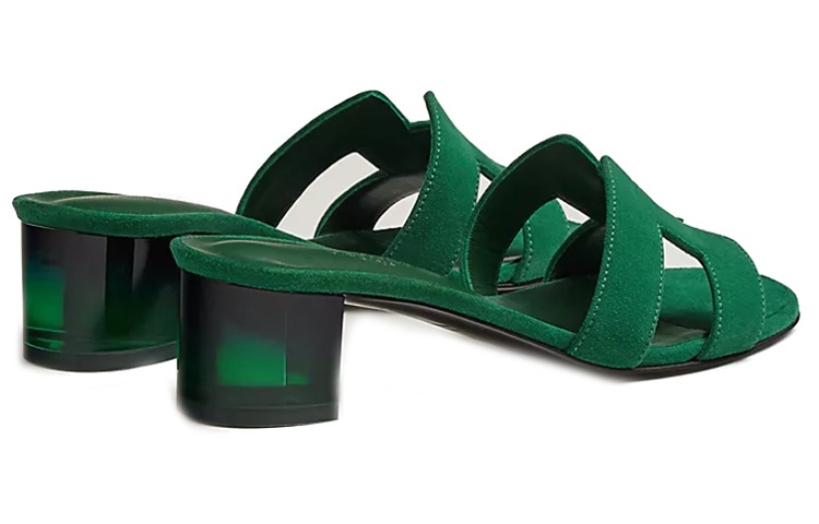 (W) HERMES Oasis Sandal 'Green Leather' 圖 4