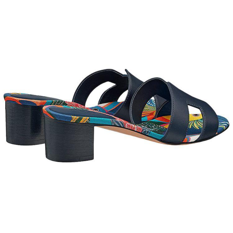 (W) HERMES Oasis Sandals 'Indigo' 圖 4