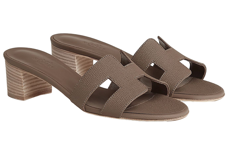 Shop (W) HERMES Oasis Sandalia 'Gris Elefante' H151215Z-X4