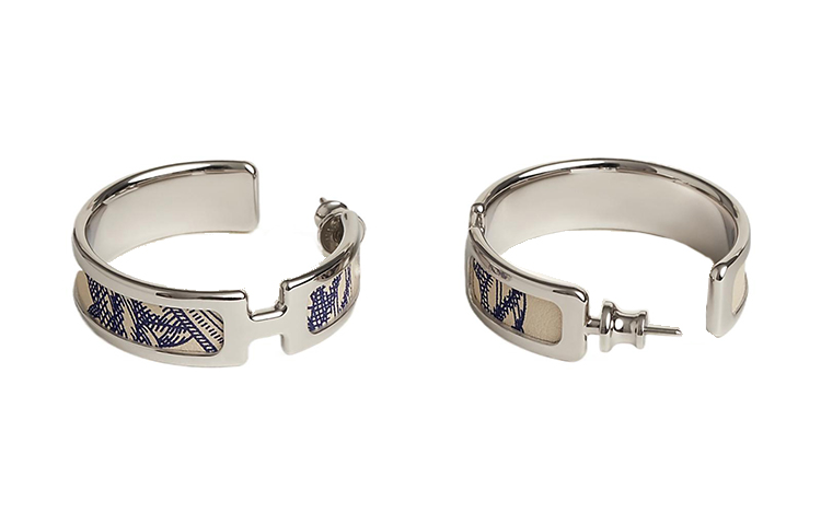 (Women) HERMES Olympe Silver Earrings with Pattern Print for Women. H500122FK7U 圖 2