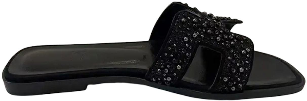 (W) エルメス オープントゥスライド (ブラック) 192000Z-02 Order (W) エルメス オープントゥスライド (ブラック) 192000Z-02