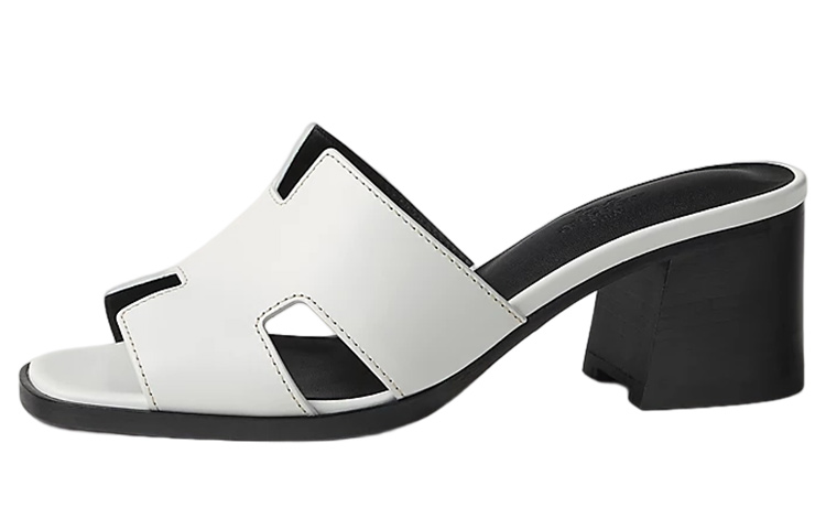 Buy (W) Sandal Geser HERMES Open Toe Round Toe 'Kulit Putih' H232089Z-90