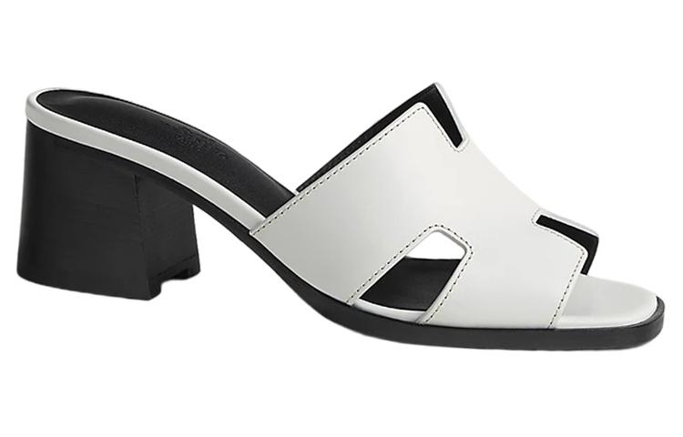 Order (W) Sandal Geser HERMES Open Toe Round Toe 'Kulit Putih' H232089Z-90