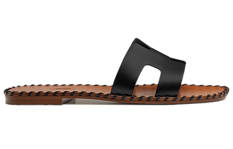 Order HERMES 愛馬仕 Oran 編織小牛皮涼鞋 女款 黑棕