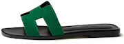 Buy (Women) HERMES Oran 'Black Green' H222288Z-I0