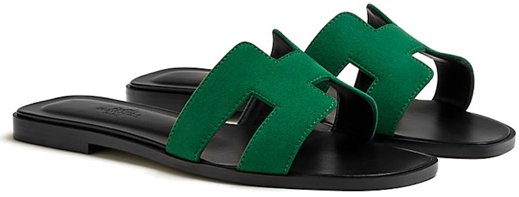 (W) 에르메스 오란 블랙 그린 샌들 H222288Z-I0 Lookbook (W) 에르메스 오란 블랙 그린 샌들 H222288Z-I0