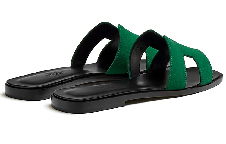 Shop (W) HERMES Oran 'Hitam Hijau' H222288Z-I0