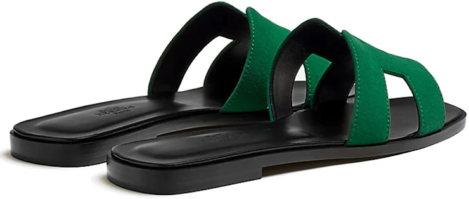 (Women) HERMES Oran 'Black Green' H222288Z-I0 Shop (Women) HERMES Oran 'Black Green' H222288Z-I0