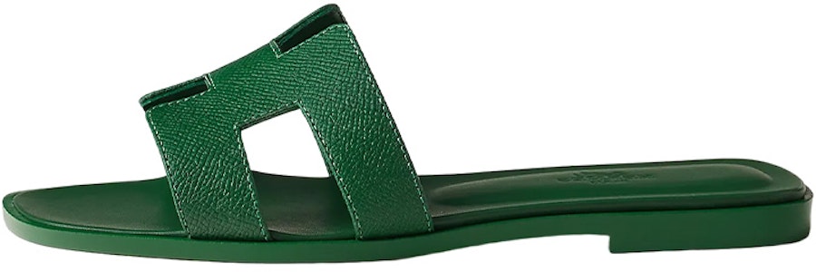 HERMES愛馬仕 Oran 小牛皮 露趾一字套穿 時尚涼拖 女款 綠色 Buy HERMES愛馬仕 Oran 小牛皮 露趾一字套穿 時尚涼拖 女款 綠色
