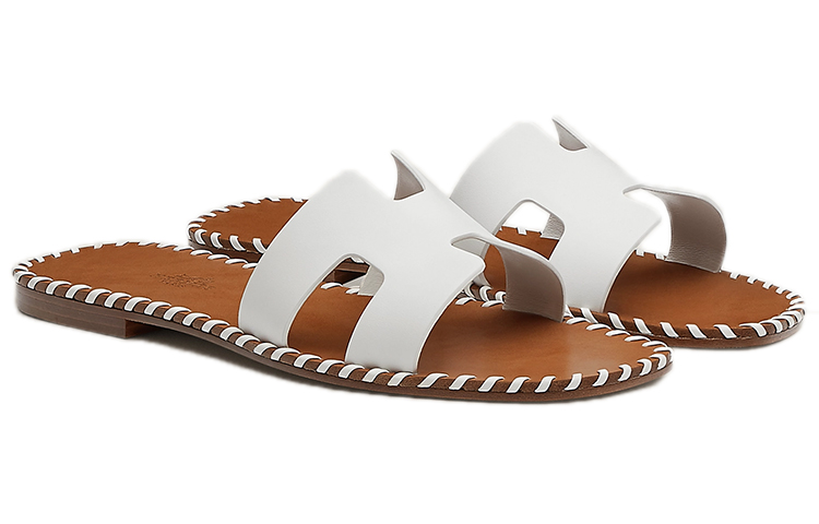 (W) HERMES Oran 'White Fashion Sandal' 圖 4