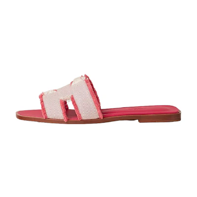 (W) HERMES Oran Canvas 'Pink'
