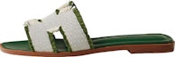 Buy (W) HERMÈS Sandalia Plana Oran Canvas 'Moda Verde' H231095Z-V1