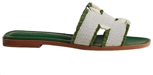 (W) 爱马仕 Oran 绿时尚帆布凉鞋 H231095Z-V1 Order (W) 爱马仕 Oran 绿时尚帆布凉鞋 H231095Z-V1