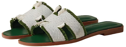 (W) HERMES Sandal Rata Oran Canvas 'Green Fashion' H231095Z-V1 Lookbook (W) HERMES Sandal Rata Oran Canvas 'Green Fashion' H231095Z-V1