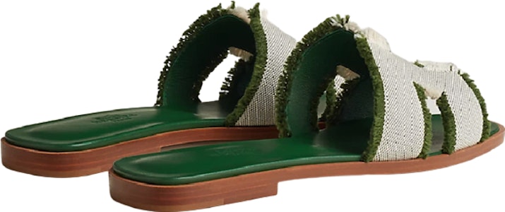 (W) 爱马仕 Oran 绿时尚帆布凉鞋 H231095Z-V1 Purchase (W) 爱马仕 Oran 绿时尚帆布凉鞋 H231095Z-V1