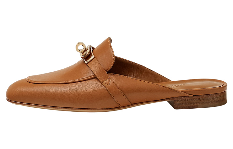 (Women) HERMES Oran Flat Sandal 'Brown' H221081Z-A3