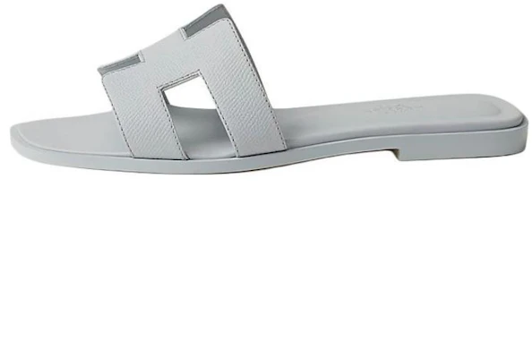 (W) HERMÈS Oran Sandales Plates en Cuir Glacier Bleu H202272Z 18 Buy (W) HERMÈS Oran Sandales Plates en Cuir Glacier Bleu H202272Z 18
