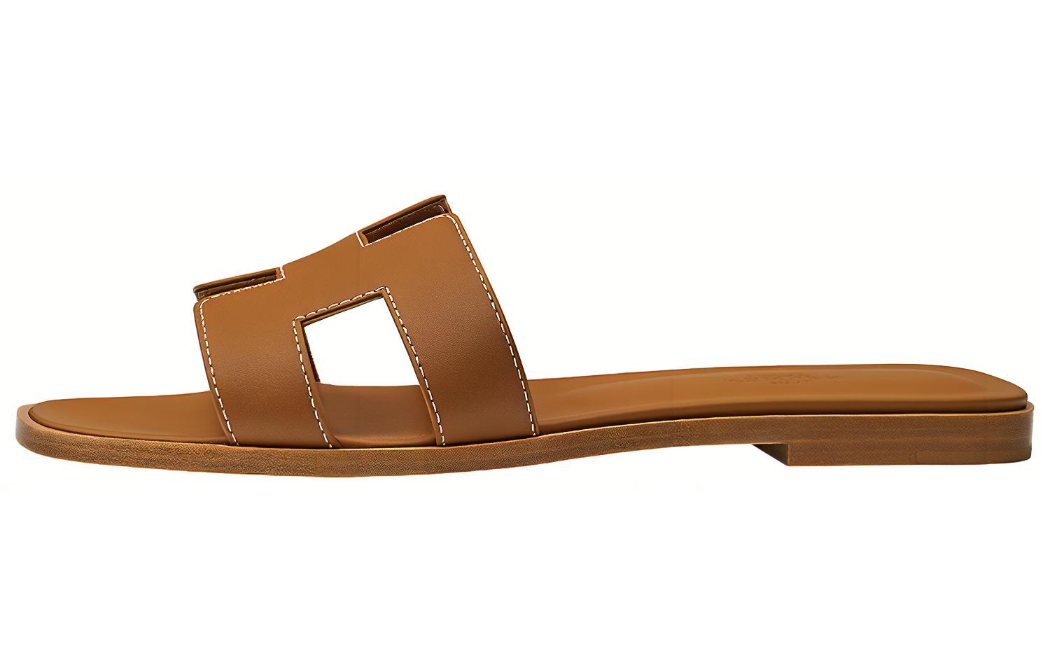 Buy (W) HERMES Sandal Oran 2021 'Coklat' H021056Z-03