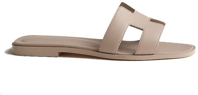 HERMES愛馬仕 小牛皮 時尚涼拖 女款 米色 Order HERMES愛馬仕 小牛皮 時尚涼拖 女款 米色