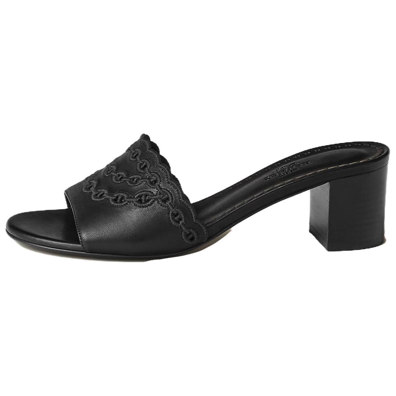 (Women) HERMES Oran Sandal &#x27;Black&#x27; H231142Z-02