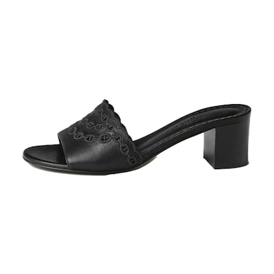 (W) HERMES Oran Sandal 'Black'