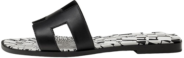 (Women) HERMES Oran Sandal 'Black and White' H222106Z-02 (Women) HERMES Oran Sandal 'Black and White' H222106Z-02