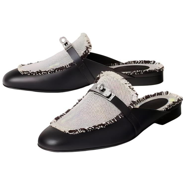 (W) HERMES Oran Sandal 'Black and White' 圖 3